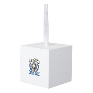 Soccer Credit Score Vintage Trophy Cube Ornament