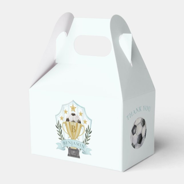 Soccer Crest  Favor Boxes (Front Side)