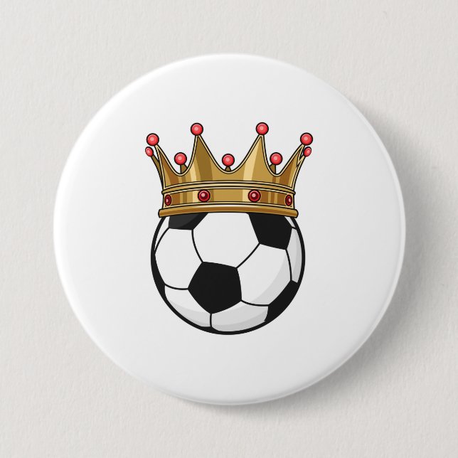 Soccer Crown King Button (Front)
