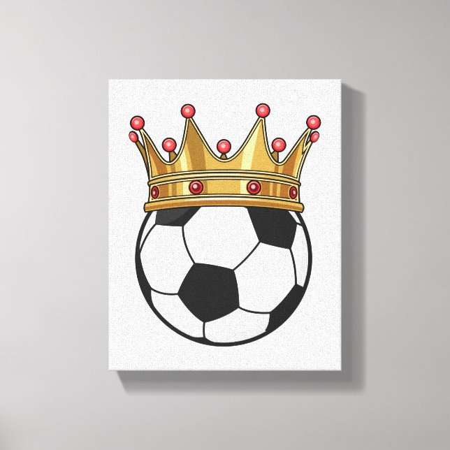 Soccer Crown King Canvas Print (Front)