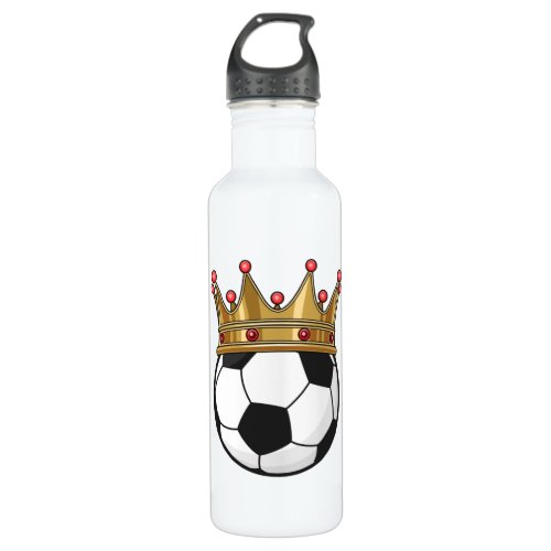 Soccer Crown King Stainless Steel Water Bottle