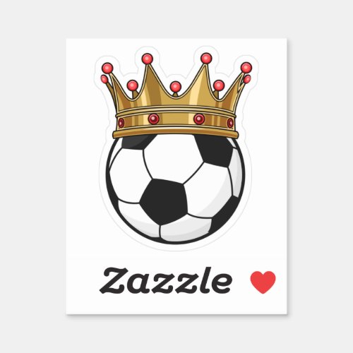 Soccer Crown King Sticker
