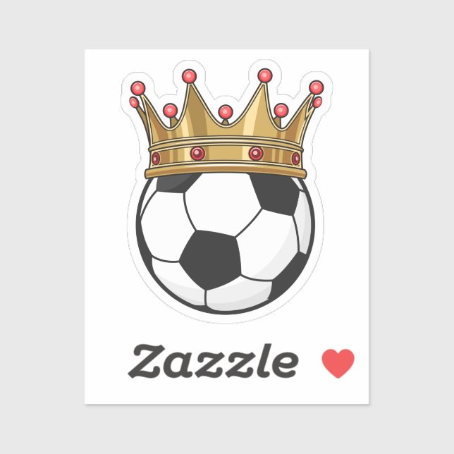 Soccer Crown King Sticker (Sheet)