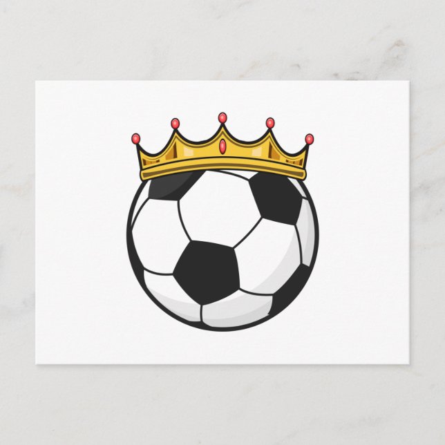 Soccer Crown Queen Postcard (Front)