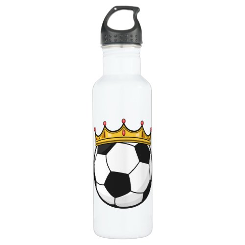 Soccer Crown Queen Stainless Steel Water Bottle
