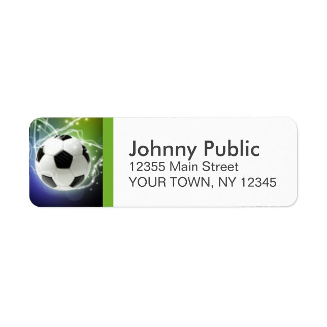 Soccer Custom Address Labels (Front)