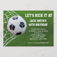 Soccer Custom Birthday Invitation
