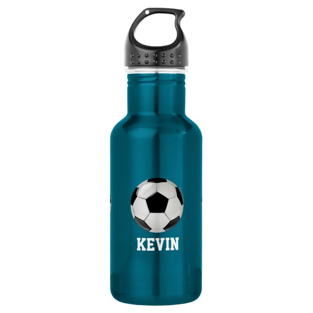 Soccer Custom Stainless Steel Water Bottle (Front)