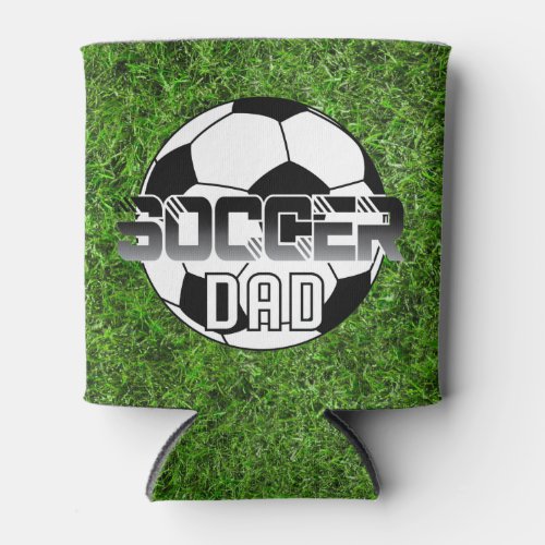 Soccer Dad Ball Personalized Name and Number Can Cooler