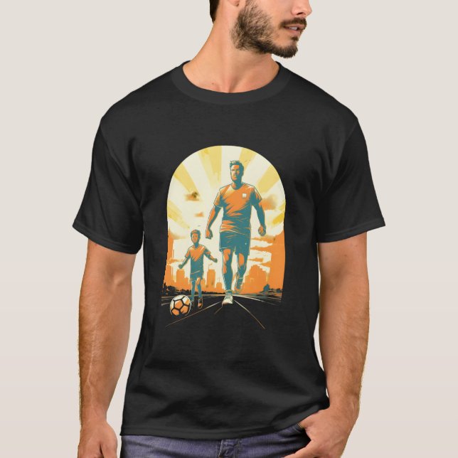 Soccer Dad Father Son Soccer Player Football Sport T-Shirt (Front)