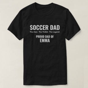 Soccer Dad Personalized Gift Men With Child's Name T-Shirt