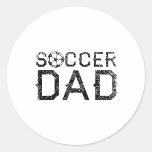 Soccer Dad Player Daddy Father Classic Round Sticker