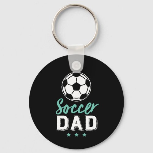 Soccer Dad Proud Father of Sports Player Kid Keychain
