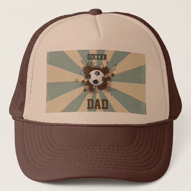 Soccer Dad Retro Design Trucker Hat (Front)