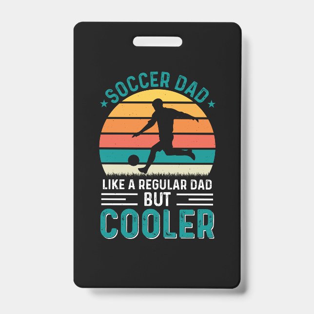Soccer Dad Retro Sunset Badge (Front)