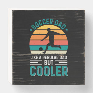Soccer Dad Retro Sunset Wooden Box Sign