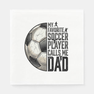 Soccer Dad Vintage Engraving Quote Vector Design_1 Napkins