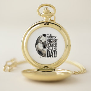 Soccer Dad Vintage Engraving Quote Vector Design_1 Pocket Watch