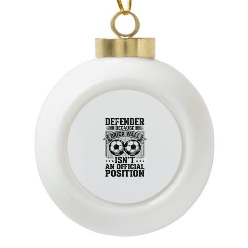 Soccer Defender Brick Wall Vintage Shirt Design_1 Ceramic Ball Christmas Ornament