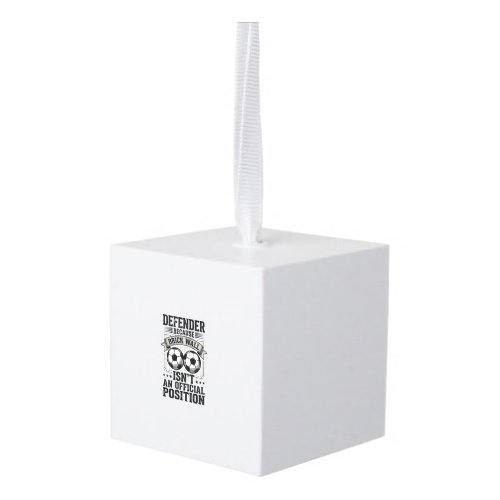 Soccer Defender Brick Wall Vintage Shirt Design_1 Cube Ornament