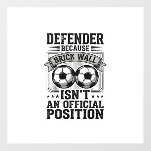 Soccer Defender Brick Wall Vintage Shirt Design_1 Floor Decals