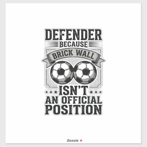 Soccer Defender Brick Wall Vintage Shirt Design_1 Sticker