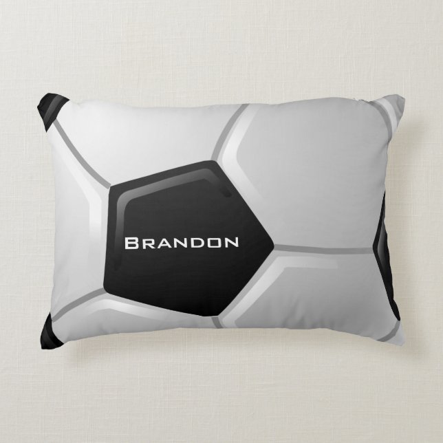 Soccer Design Accent Pillow (Front)