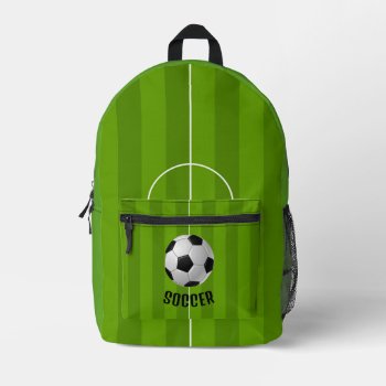 Soccer Design Back Pack by SjasisSportsSpace at Zazzle