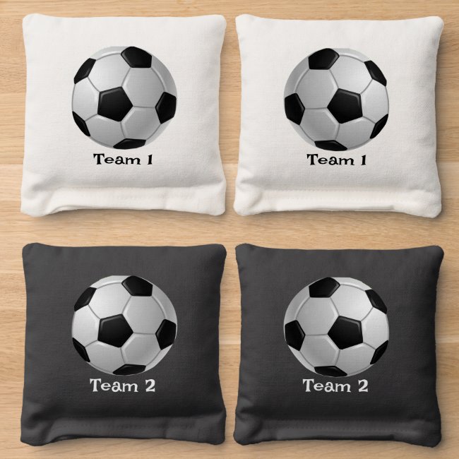 Soccer Design Cornhole Bean Bags