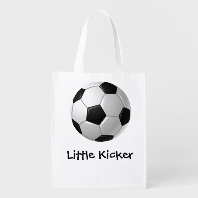 Soccer Design Customizable Reusable Grocery Bag