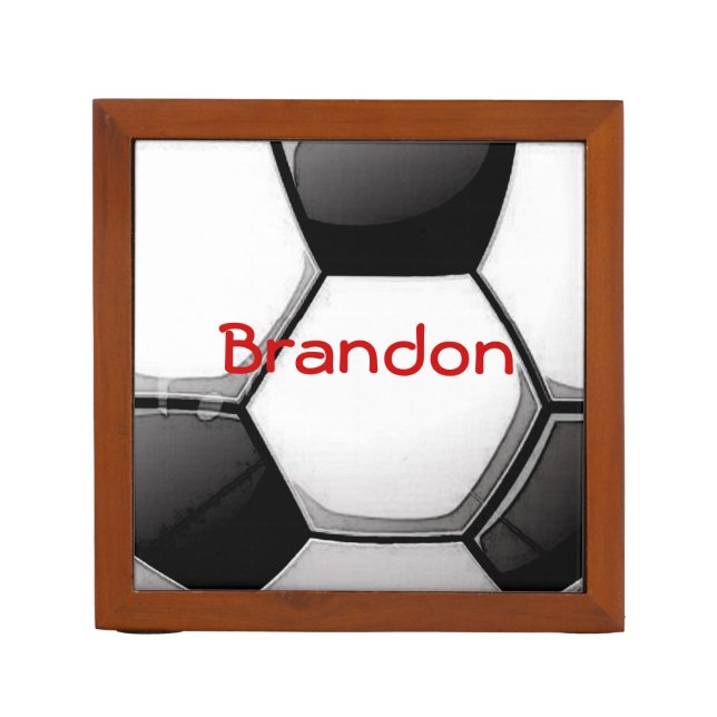 Soccer Design Desk Organizer (Front)