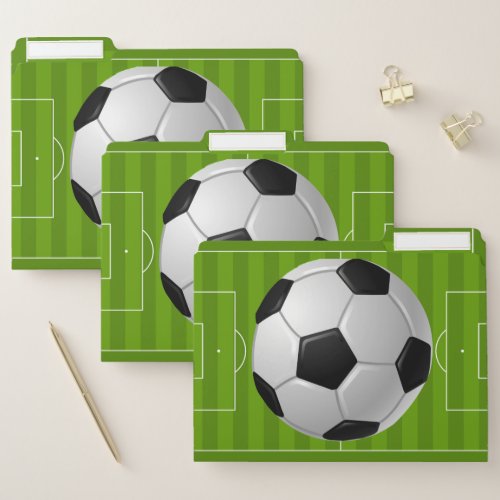 Soccer Design File Folders Set