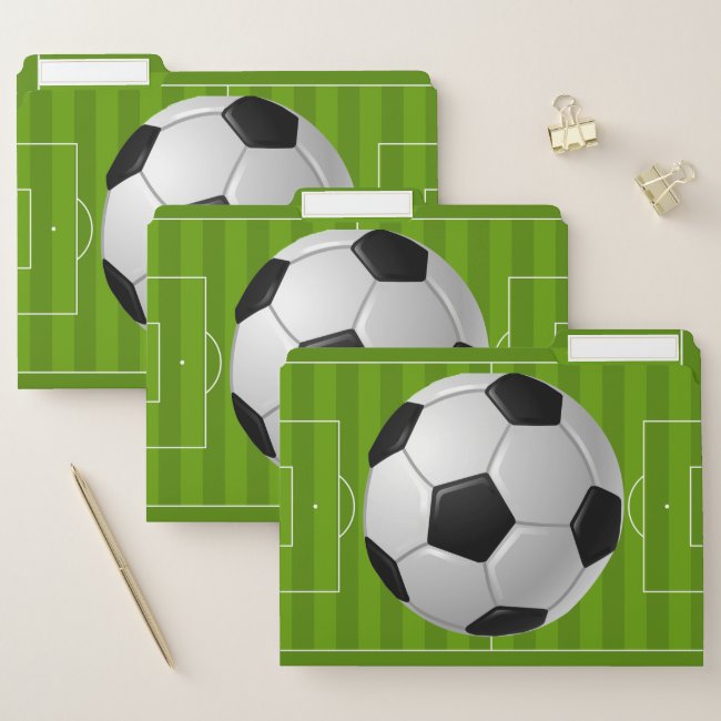 Soccer Design File Folders Set