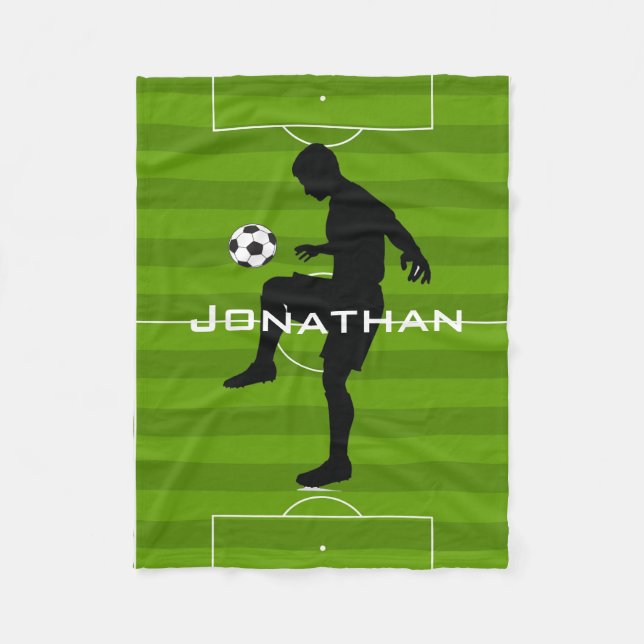 Soccer Design Fleece Blanket (Front)