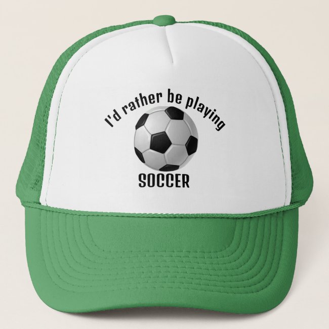 Soccer Design Hat