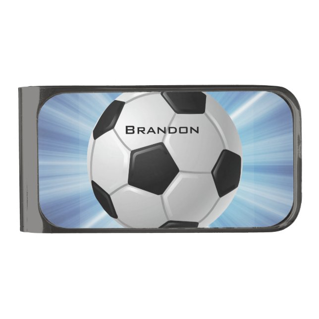 Soccer Design Money Clip (Front)