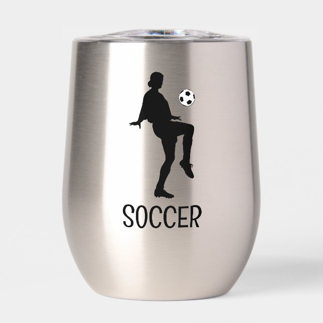 Soccer Design Thermal Wine Tumbler (Front)