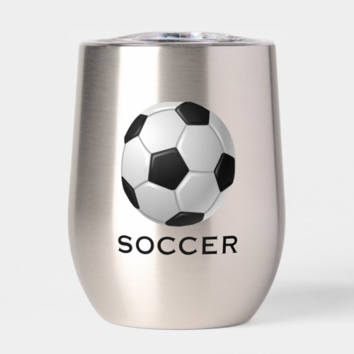 Soccer Design Thermal Wine Tumbler