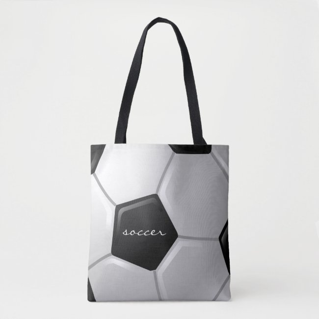 Soccer Design Tote Bag