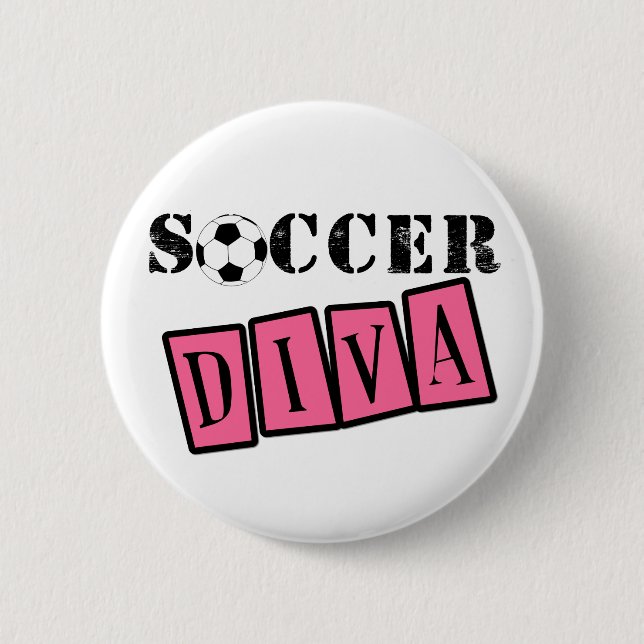 Soccer Diva Pinback Button (Front)