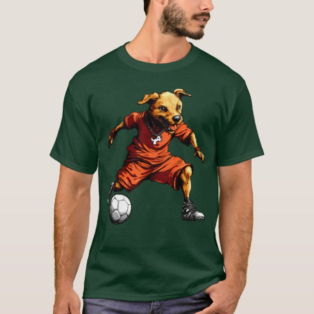 Soccer dog friend girl T-Shirt (Front)