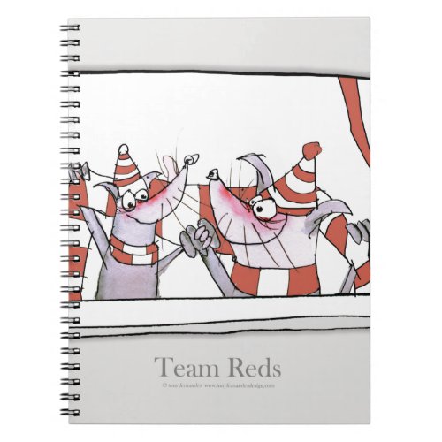 soccer dog team reds notebook