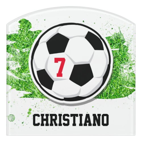 Soccer Door Sign Sports Player Name Sign