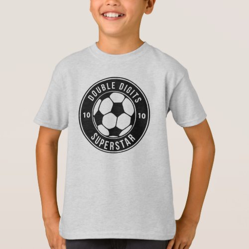 Soccer Double Digits  Superstar 10th BIRTHDAY T_Shirt