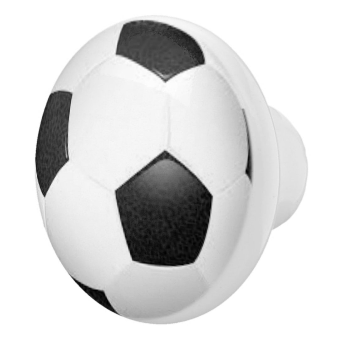 Soccer drawer knob, sport pull, sport theme ceramic knob Zazzle