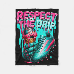 Soccer Drip Boys Ice Cream Drip Youth Respect The  Fleece Blanket