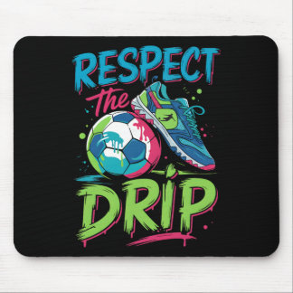 Soccer Drip Melting Ice Cream Respect The Drip Boy Mouse Pad