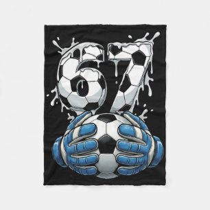 Soccer Drip Number 67 Boys Soccer Goalkeeper 67  Fleece Blanket
