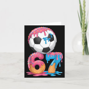 Soccer Drip Number 67 Boys Soccer Player 67 Card