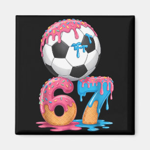 Soccer Drip Number 67 Boys Soccer Player 67 Magnet